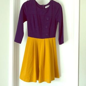 Blue and yellow dress